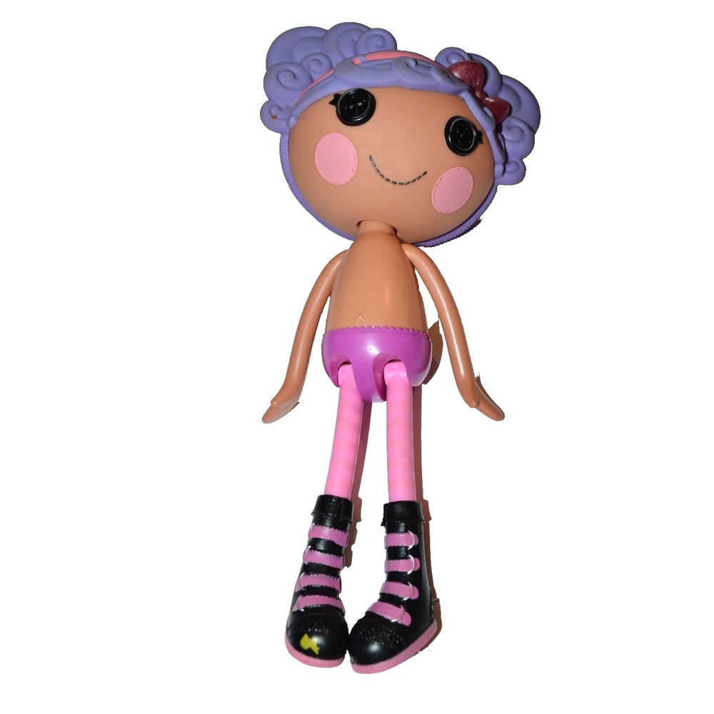 2009 Purple Lalaloopsy Doll Storm E. Sky 13" doll W/ Boots No outfit Flaw
